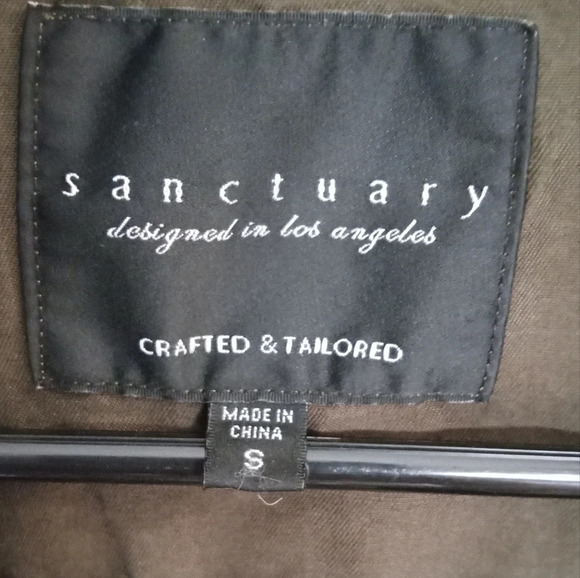 Sanctuary Anorak Women's Vest Army Green Color Sleeveless Size Small - Picture 7 of 8